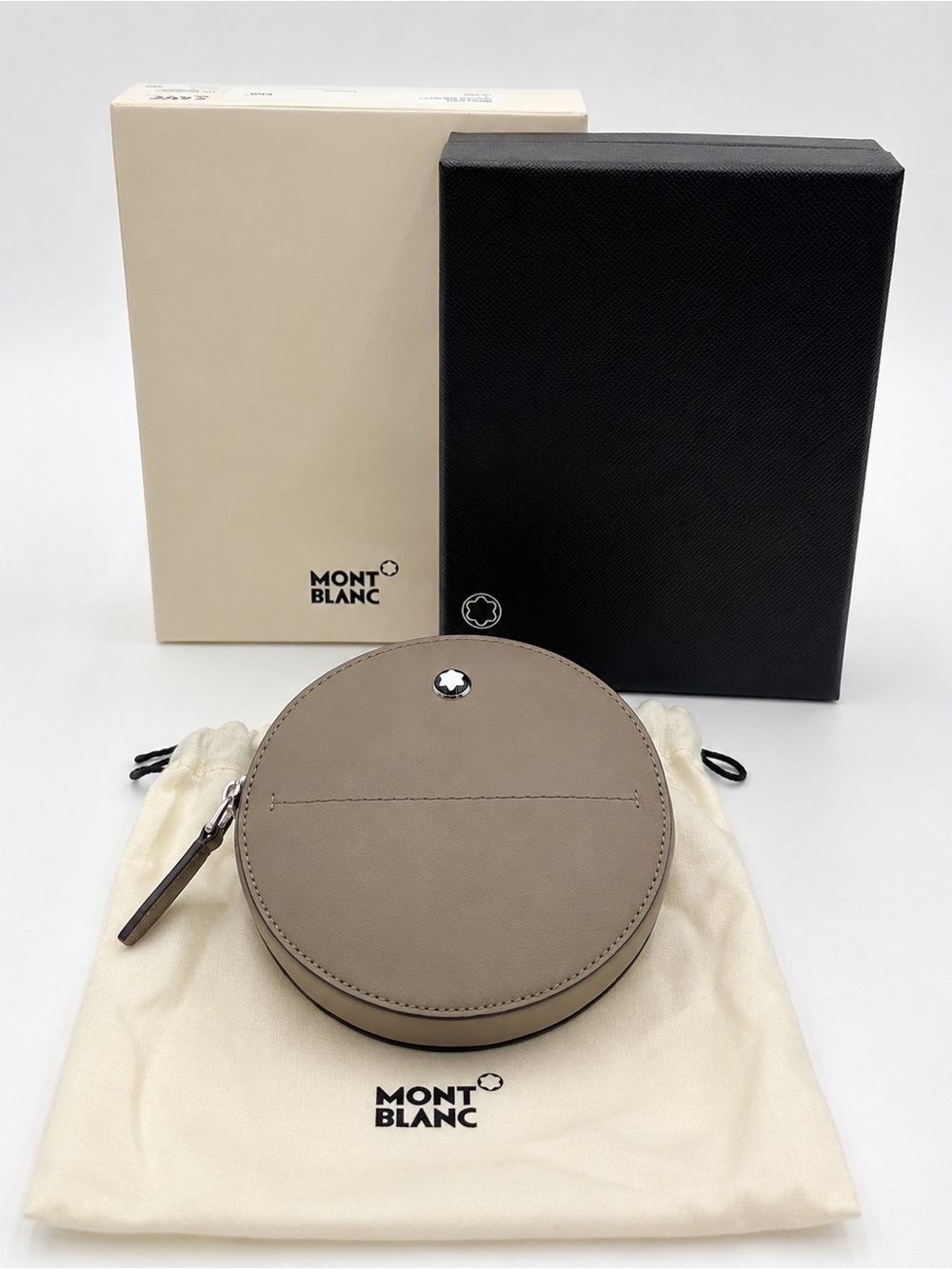Montblanc Meisterstück Soft Selection Round Case Dusty Gray Leather Full Set NIB